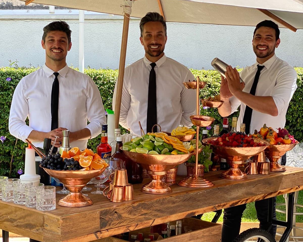 Buffet e bar de drinks